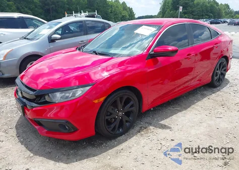 2019 Honda Civic Sport z USA, uszkodzony, nr VIN 2HGFC2F82KH512806